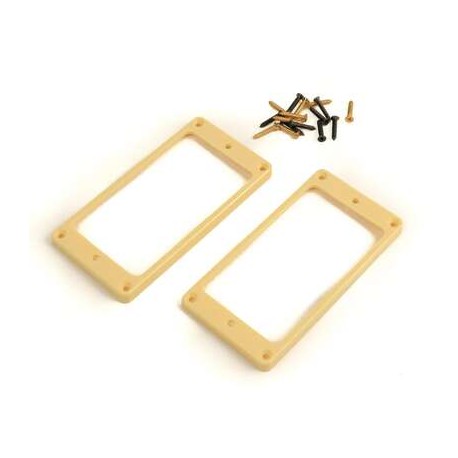 Pickup Rings for humbucking pickups, Cream slant