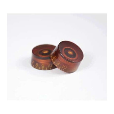 Knob, Plastic, 1/4" Shaft Amber Right PRS Speed