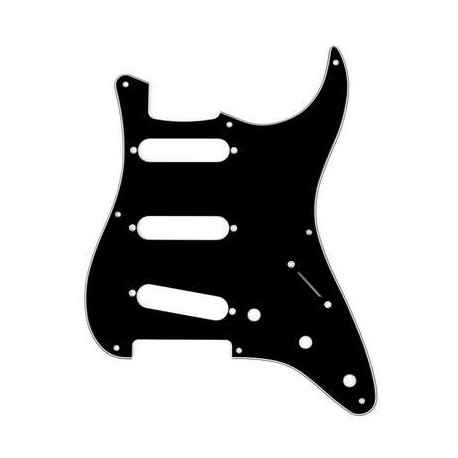 Pickguard, Stratocaster S/S/S, 8-Hole Mount, Black, 3-Ply 0991358000