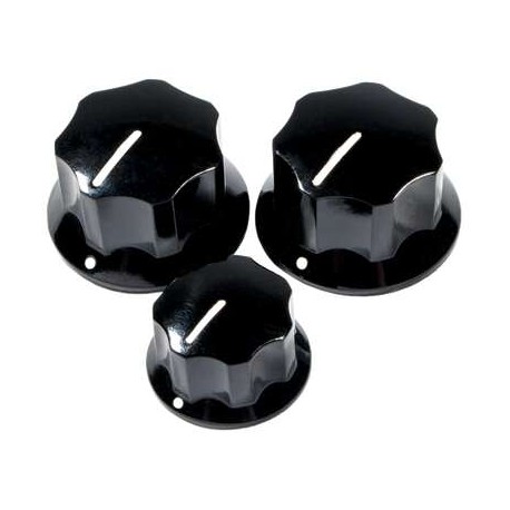 Pure Vintage '60s Jazz Bass Knobs (3) Black 0992085000