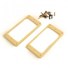 Pickup Rings for humbucking pickups, Cream slant