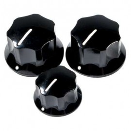 Pure Vintage '60s Jazz Bass Knobs (3) Black 0992085000