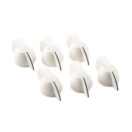 Chicken Head Amplifier Knobs, (6), White 0073688049