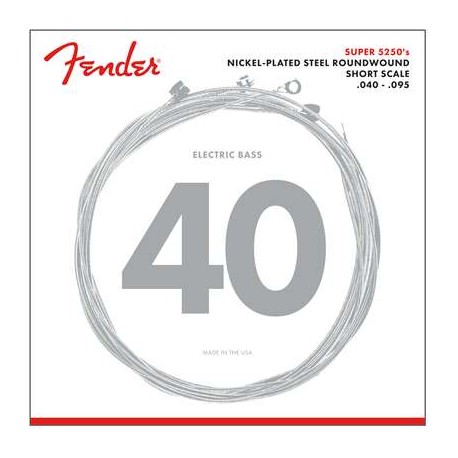 Super 5250 Bass Strings Nickel-Plated Steel Rnwd Short Scale 5250XL .040-.095 Gauges (4) 0735250402