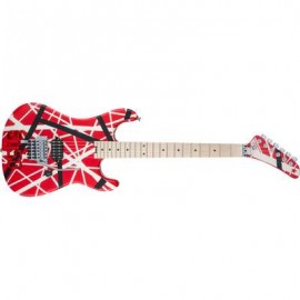 EVH Striped Series 5150 Maple Red with Black and White Stripes 5107902515