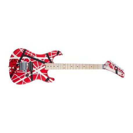 EVH Striped Series 5150 Maple Red with Black and White Stripes 5107902515